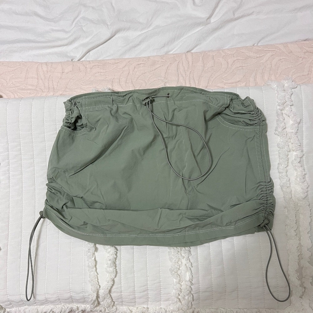 Women's Green and Khaki Skirt